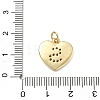 Brass Micro Pave Clear Cubic Zirconia Pendants KK-D229-01G-19-3