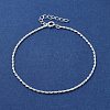 925 Sterling Silver Rope Chain Bracelets for Women BJEW-E101-01S-05-2