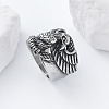 304 Stainless Steel Snake with Eagle Finger Rings for Men TH9949-1-1