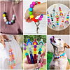 40Pcs 4 Colors Round Silicone Focal Beads SIL-TAD0001-02F-7