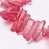 Natural Quartz Crystal Points Beads Strands G-K181-B09-2