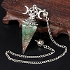 Natural Green Aventurine Chip & Resin Orgonite Dowsing Pendulum Big Pendants PW-WG36861-04-1