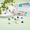 50Pcs 10 Colors Cat Eye European Beads G-CW0001-02-3