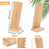 Detachable Rectangle Wooden Slant Back Necklace Display Stands NDIS-WH0009-15-5