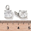 Brass Micro Pave Cubic Zirconia Charms KK-C051-15P-01-3