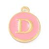 Golden Plated Alloy Enamel Charms X-ENAM-Q437-14D-1