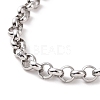 304 Stainless Steel Rolo Chain Bracelet for Men Women BJEW-E031-06P-06-2