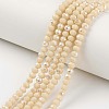 Electroplate Opaque Solid Color Glass Beads Strands EGLA-A034-P1mm-L14-1