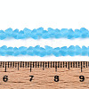 Frosted Transparent Glass Beads Strands GLAA-N016-4mm-06-4