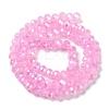 Baking Electroplate Glass Beads Strands DGLA-A039-J10mm-B18-2