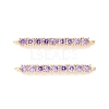 Rack Plating Brass Micro Pave Cubic Zirconia Connestor Charms X-KK-D073-03G-03-NR-1