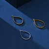 Rack Plating Alloy Drop Open Back Bezel Pendants PALLOY-CJ0001-24-FF-5