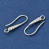 Brass Earring Hooks KK-H502-13S-2