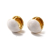 Enamel Round Hoop Earrings EJEW-C054-01G-3