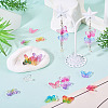 72Pcs 12 Colors UV Plating Transparent Acrylic Pendants OACR-TA0003-86-7