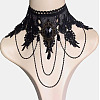 Gothic Style Resin Tassel Lace Chain Necklaces WG2E9D0-02-1