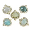 Natural Flower Amazonite Faceted Oval Links G-B126-01G-15-1