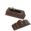 1Pc Black Walnut Wood Ring Storage Boxes with Magnetic Lid OBOX-PH0001-06-6