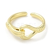 Brass Open Cuff Ring for Women RJEW-F154-01G-4