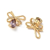 Brass Micro Pave Cubic Zirconia Pendants KK-Z136-58G-04-2