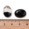 Natural Dyed & Heated Black Agate Cabochons G-G145-01B-31-3