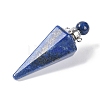 Dyed Natural Lapis Lazuli Faceted Cone Openable Perfume Bottle Big Pendants G-L524-18P-09-2