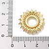 Rack Plating Brass Micro Pave Clear Cubic Zirconia Cabochon Connector Setttings KK-L224-027G-02-3