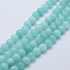 Natural & Dyed Jade Bead Strands G-P370-02-6mm-1