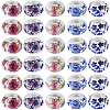 60Pcs Handmade Porcelain European Beads PORC-SC0001-25A-7