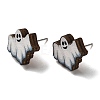 Wood Stud Earrings EJEW-Z054-02I-1