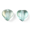 Transparent Spray Painted Glass Beads GLAA-R211-02-B05-3