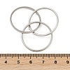 201 Stainless Steel Trinity Interlocking Ring Finger Rings FS-WG6776A-07-4