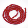 Opaque Solid Color Glass Beads Strands GLAA-S178-14B-02-2