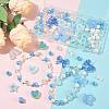 100Pcs 19 Styles Transparent Acrylic Beads MACR-FS0002-34-5