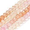 Transparent Painted Glass Beads Strands DGLA-A034-T8mm-A20-2