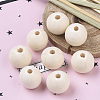 Natural Unfinished Wood Beads WOOD-S651-A20mm-LF-5