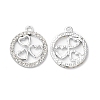 Rack Plating Alloy Crystal Rhinestone Pendants RB-L036-VF867-1-1