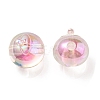 UV Plating Rainbow Iridescent Acrylic Beads OACR-A014-02C-2