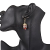 Glass Lantern Dangle Earrings EJEW-MZ00629-5