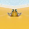 Angel Wing Heart 316L Surgical Stainless Steel Pave Cubic Zirconia Tongue Rings FS-WG901EE-02-1