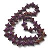 Electroplated Natural Lava Rock Beads Strands G-A251-C01-01F-1