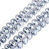 Electroplate Baking Paint Transparent Glass Beads Strands GL-N005-02A-C07-1