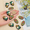 12Pcs 2 Style Food Grade Eco-Friendly Silicone Beads SIL-CA0001-67-3