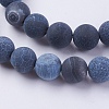 Natural Weathered Agate Beads Strands G-G589-8mm-07-3