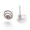 304 Stainless Steel Ear Stud Components STAS-G187-08P-2