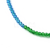 Faceted Rondelle Glass Beaded Necklace for Women NJEW-M208-02B-4