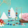 5Pcs 5 Colors Hollow Moon Alloy Pendant Decoraiton HJEW-TA0001-26-4