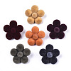 Flocky Acrylic Shank Buttons OACR-N010-021-2