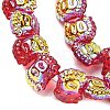 Electroplate Baking Paint Transparent Glass Beads Strands GL-CBA17FF-01-2
