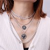 Alloy Disc Pendant Multi Layered Necklaces for Women FS-WGAC560-06-1
